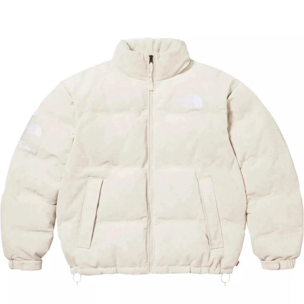 Supreme x The North Face Suede Nuptse Jacket 'Stone' Jacket Puffer